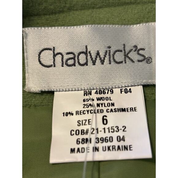Chadwicks Light Green Blazer 6 Wool Nylon Cashmere Vintage Soft Lined Recycled - Picture 9 of 9
